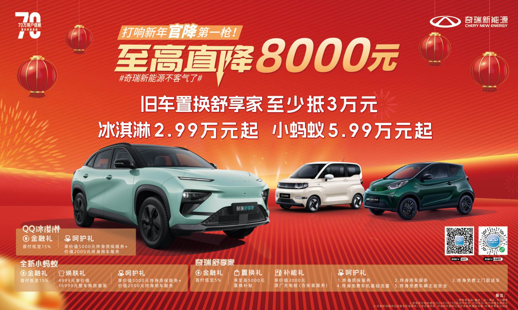 龙年人气爆棚的必囤“年货”来了！奇瑞新能源多重好礼让年味加满